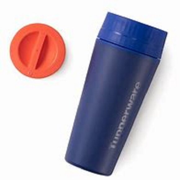 Tupperware 360° Commuter Mug Twist 'N Sip Travel Leakproof Cup 16 oz. Tokyo Blue - Picture 6 of 16